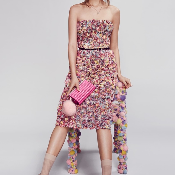 Leith Three-Dimensional Vivid Roses Midi Skirt - Picture 2 of 7